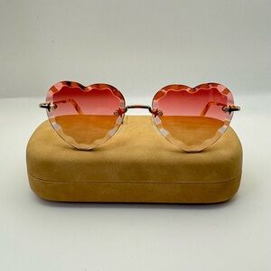 Chloé CE150S Pink Gradient Heart Sunglasses | New | Made in Italy